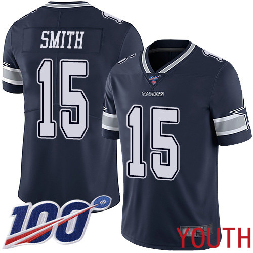 Youth Dallas Cowboys Limited Navy Blue Devin Smith Home 15 100th Season Vapor Untouchable NFL Jersey